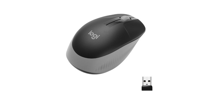 Logitech M190 - Maus - Mid Gray
