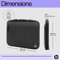 En_maletin funda para portatil hp renew executive 14,1\" color negro 250x35x360 mm