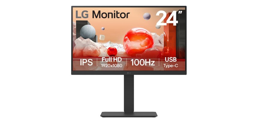 LG 24BA650 pantalla para PC 60,5 cm (23.8") 1920 x 1080 Pixeles Full HD LED Negro