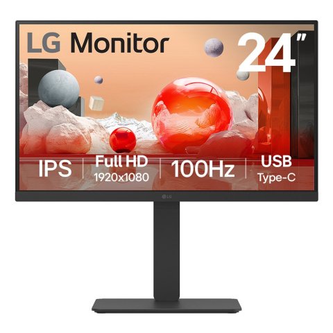 LG 24BA650 pantalla para PC 60,5 cm (23.8") 1920 x 1080 Pixeles Full HD LED Negro