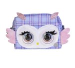 Purse Pets , Print Perfect Hoot Couture Owl, animale giocattolo e borsa interattiva con oltre 30 effetti sonori e reazioni, giocattoli per bambine dai 5 anni in su