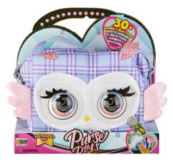 Purse Pets , Print Perfect Hoot Couture Owl, Interactive Pet Toy and Handbag with over 30 Sounds and Reactions, Kids Toys for Girls Ages 5 and up
