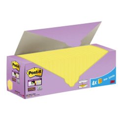 Bloc-note super sticky notes, 76 x 76 mm, 20+4