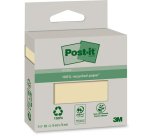 Bloc notes post-it recycled canary yellow  6820r-2y 2     blocs de 100 feuilles 76x76mm mono color