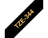 Brother TZE-344 ruban d'étiquette Or sur noir