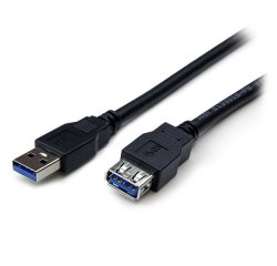 StarTech.com Câble d'extension USB 3.0 (5Gbps) SuperSpeed de 2m - Rallonge USB A vers A - M/F - Noir