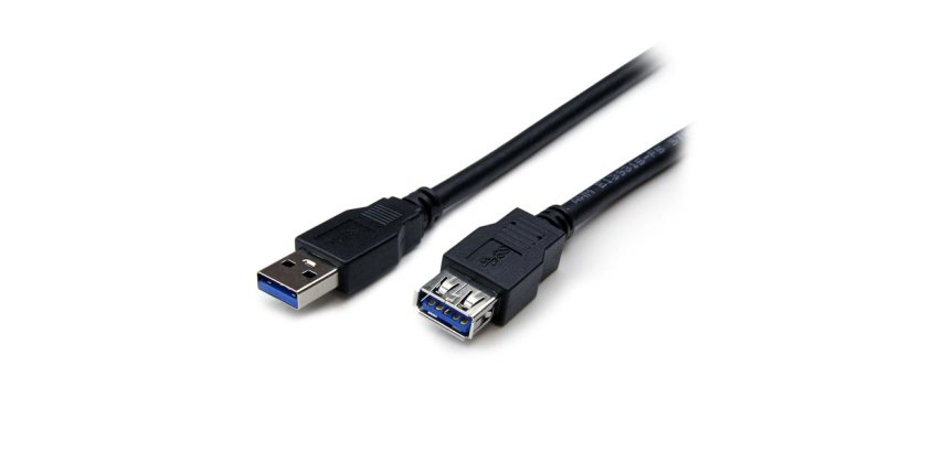 StarTech.com Câble d'extension USB 3.0 (5Gbps) SuperSpeed de 2m - Rallonge USB A vers A - M/F - Noir