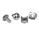 StarTech.com Lot de 20 Vis M6 de 12mm, Écrous Cage à Trous Carrés et Outil de Montage, Kit de Fixation pour Baies de Serveurs, Armoires et Boîtiers de 19" ou 10", Argent - TAA