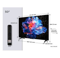 TCL TV LED 4K 126 cm 50P6K 4K HDR avec Google TV 2025