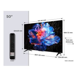 TCL TV LED 4K 126 cm 50P6K 4K HDR avec Google TV 2025