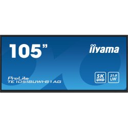 iiyama TE10518UWI-B1AG Écran d'affichage dynamique Carte A numérique 2,67 m (105") LED Wifi 450 cd/m² 5K Ultra HD Noir Écran tactile Intégré dans le processeur Android 24/7