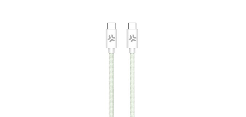 Celly USBCUSBCCOTTGN cavo USB 1,5 m USB C 60 W Verde, Bianco
