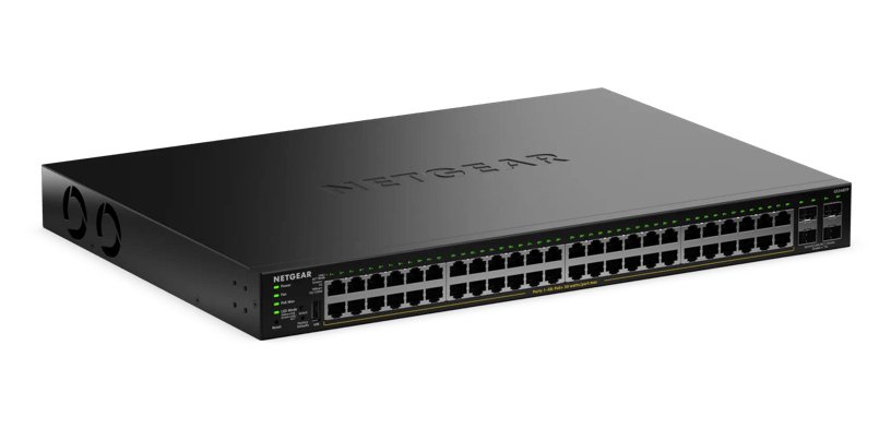 NETGEAR GS348TPv2 Géré L2/L3 Gigabit Ethernet (10/100/1000) Connexion Ethernet, supportant l'alimentation via ce port (PoE) 1U Noir