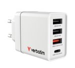 Verbatim 4-Port 30W USB Wall Charger - White