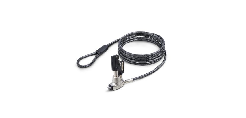 StarTech.com Cable de Seguridad Delgado para Portátil Compatible con Noble Wedge® de 1,5m - Cable Antirrobo para Portátil con Candado de de Llave - Cable Resistente a los Cortes