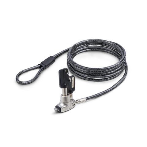 StarTech.com Cable de Seguridad Delgado para Portátil Compatible con Noble Wedge® de 1,5m - Cable Antirrobo para Portátil con Candado de de Llave - Cable Resistente a los Cortes