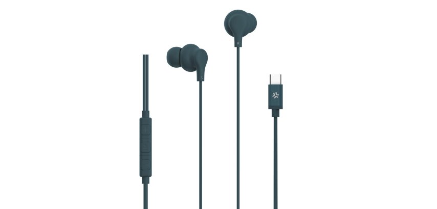 Celly UP1600TYPECBL headphones/headset Wired In-ear Calls/Music USB Type-C Blue