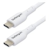 StarTech.com Câble de Charge USB-C de 1m, Charge et Synchronisation, 60W (3A) PD, Câble de Charge USB 2.0 pour Ordinateur Portable - Cordon de Charge USB C Blanc