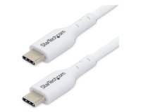 StarTech.com Câble de Charge USB-C de 1m, Charge et Synchronisation, 60W (3A) PD, Câble de Charge USB 2.0 pour Ordinateur Portable - Cordon de Charge USB C Blanc