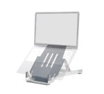 R-Go Tools Support pour ordinateur portable R-Go Riser Basic, support pour ordinateur portable pliable et réglable, aluminium