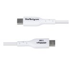 StarTech.com Câble de Charge USB-A vers USB-C de 1m, Charge et Synchronisation, 3A, USB 2.0, Gaine TPE - Cordon de Charge USB Blanc