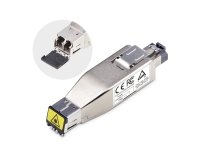 StarTech.com Convertisseur de Média Ethernet Gigabit Fibre vers RJ45, Optique Monomode 10km/Multimode 800m, Alimentation PoE, Design Compact, Boîtier Métallique, Micro Mini, TAA