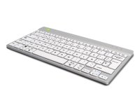 R-Go Tools Teclado ergonómico R-Go Compact Break, teclado compacto con software de pausa, QWERTY (ES), bluetooth, blanco