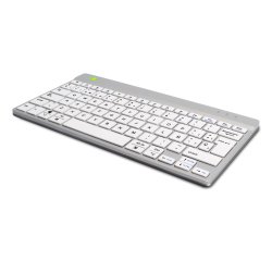 R-Go Tools Teclado ergonómico R-Go Compact Break, teclado compacto con software de pausa, QWERTY (ES), bluetooth, blanco