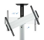 TooQ FS1870M-B soporte para pantalla de señalización 94 cm (37") Negro, Plata