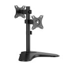 AISENS Soporte de Mesa Eco Inclinable y Rotable para 2 Monitores/POS 8kg de 17"-32", Negro