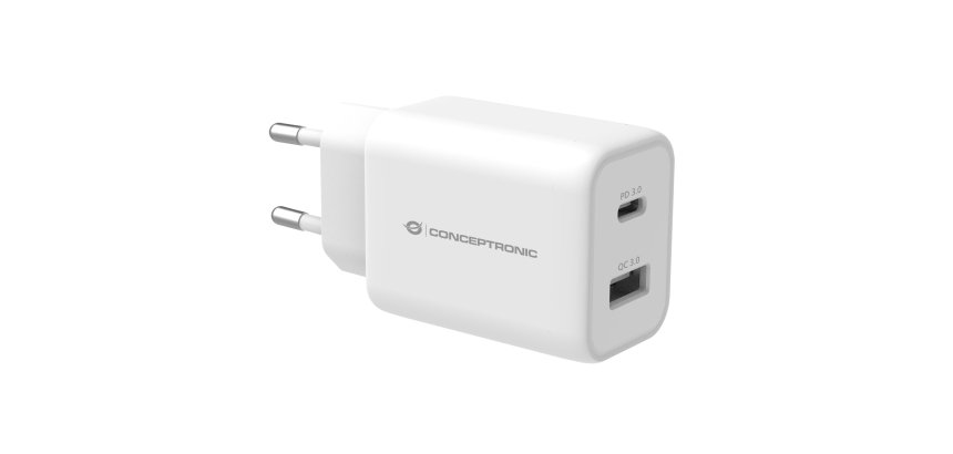 Conceptronic ALTHEA 2-Port 33W USB PD PPS Charger, QC 3.0