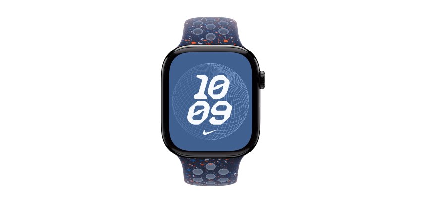 Apple Nike Sport Band Bande Bleu Aluminium, Fluoroélastomère