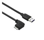 StarTech.com Câble Micro USB 3.0 slim - USB-A vers Micro-B à angle gauche de 1 m - M/M
