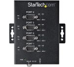 StarTech.com Hub Série 4 Ports USB vers RS232/RS485/RS422 - Convertisseur Industriel USB 2.0 vers DB9 - IP30 - Hub Série Métallique Montable sur Rail DIN - Protection ESD 15kV