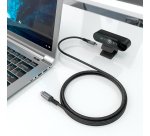 AISENS Cable USB 3.2 Gen2 Aluminio 10Gbps 8K@30Hz 5A 100W E-Mark, Tipo USB-C/M-USB-C/M, Negro, 5.0m