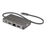 StarTech.com Adaptateur Multiports USB-C - USB-C vers HDMI 4K 30Hz ou VGA 1080p - Mini Dock USB Type-C avec Alimentation 100W Passthrough - Hub USB 3 Ports USB 5Gbps - GbE - Câble Intégré 30cm