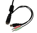 StarTech.com Switch KVM cavo HDMI USB 2 porte con audio e switch remoto – Alimentazione USB