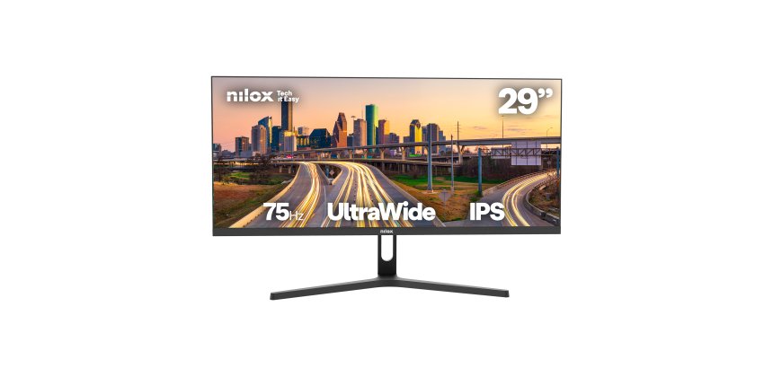 Pantalla monitor para PC 29” Nilox FHD, IPS UltraWide, 4ms, 75 Hz, HDMI