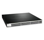 D-Link DGS-1210-52MP Géré L2 Gigabit Ethernet (10/100/1000) Connexion Ethernet, supportant l'alimentation via ce port (PoE) Noir, Gris