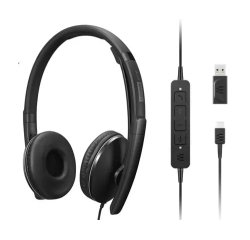 Lenovo 4XD1M39029 cuffia e auricolare Cablato A Padiglione USB tipo-C Nero