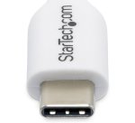 StarTech.com Cable de Carga USB-C Blanco de 2m - Cable UCB Tipo C de Carga para Ordenador Portátil - PD de 60W 3A - Cable de Transferencia de Datos USB 2.0 - Macho a Macho