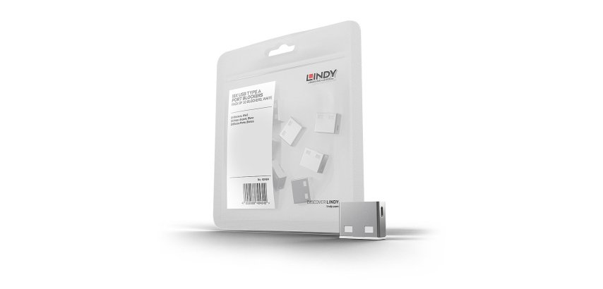 Lindy Bloqueurs de ports USB A, 10 pièces, Blanc