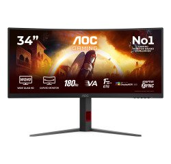 AOC G4 CU34G4CA Monitor PC 86,4 cm (34") 3440 x 1440 Pixel Wide Quad HD Nero, Rosso
