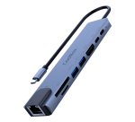 CoolBox MINIDOCK C81 ALUMINIO USB-C A HDMI 4K/2xUSB-A/PD 100W/USB-C/SD/MICROSD/RJ45