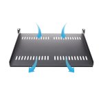StarTech.com Étagère pour Rack de Serveur 1U - Plateau Cantilever Universel Ventilé pour Rack et Armoire d'Équipement Réseau 19" - Acier Haute Résistance - Capacité de Poids 20kg - Étagère de 40,6cm de Profondeur