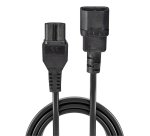 Lindy Câble d'alimentation pour conditions de fonctionnement à chaud C14 vers C15 2m, noir