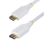 StarTech.com Câble HDMI Haut Débit Certifié Premium de 3m, 4K 60 Hz/1440p 144 Hz, HDR10/HDCP 2.2/ARC, 18 Gbps, Câble UHD HDMI 2.0 pour Téléviseur/Moniteur/Écran, Gaine TPE, Blanc