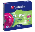 Verbatim CD-RW Colour 12x 700 MB 5 pz