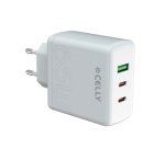 Celly TC3GAN65WEVOWH cargador de dispositivo móvil Smartphone, Tableta Blanco Corriente alterna Carga rápida Interior