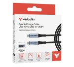 Verbatim 31849 câble USB USB4 Gen 2x2 1,2 m USB C Noir